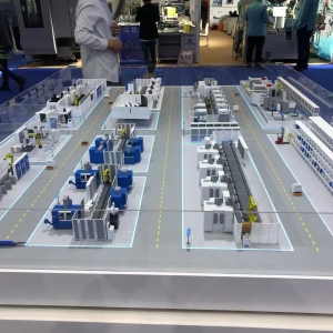 智能生产线微缩立体模型