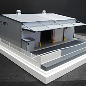 物流基地模块仓库立体模型