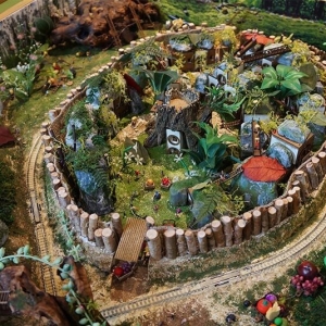 童话世界矮人城镇立体模型