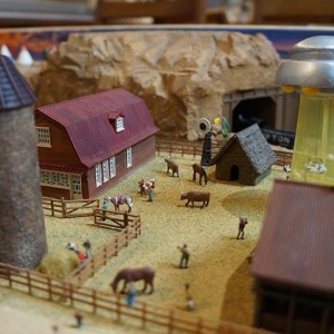 美国西部拓荒时期立体模型