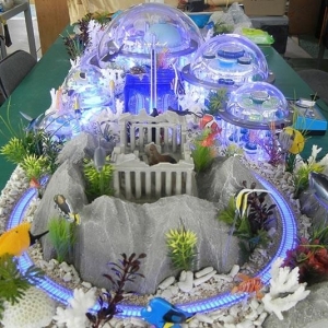 儿童诊所观赏海底模型