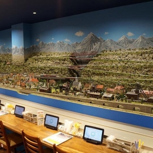 北欧山区铁路大规模立体模型