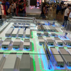 自动化流水线全景展示模型