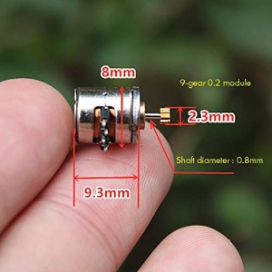 8mm步进电机微型2相4线式步电机9齿齿轮